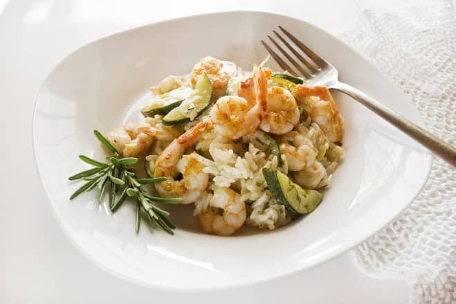 Risotto med purjolök och räkor - Galbani