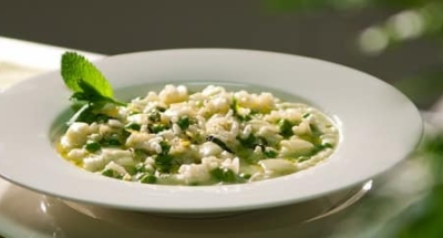 Risotto med spritärter - Galbani