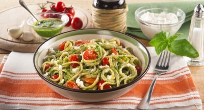 Spagetti med pesto och körsbärstomater - Galbani