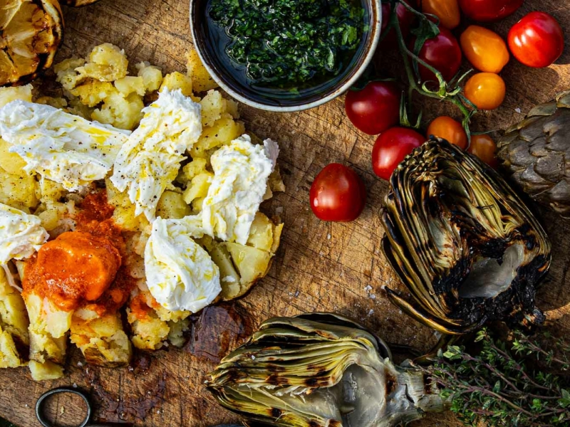 Grillade grönsaker och kyckling med Galbani mozzarella - Galbani