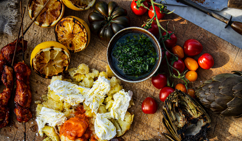 Grillade grönsaker och kyckling med Galbani mozzarella - Galbani