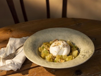 Bakade vindruvor med burrata och citron - Galbani