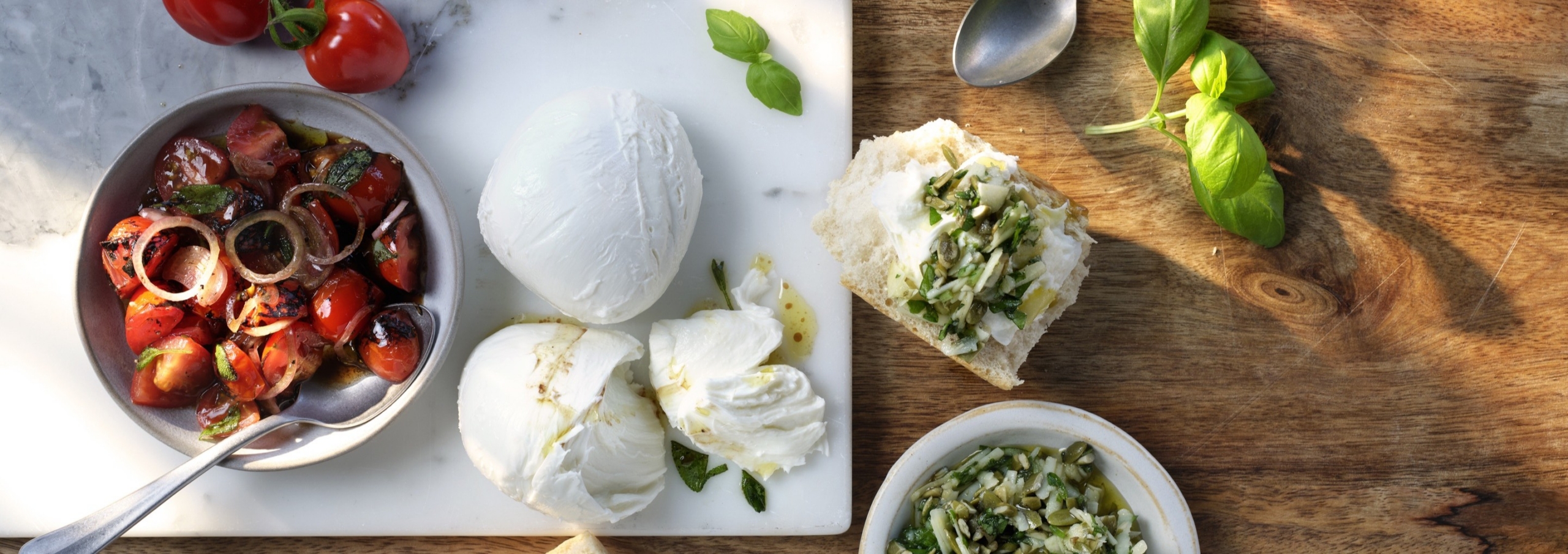 Mozzarella med grillade tomater